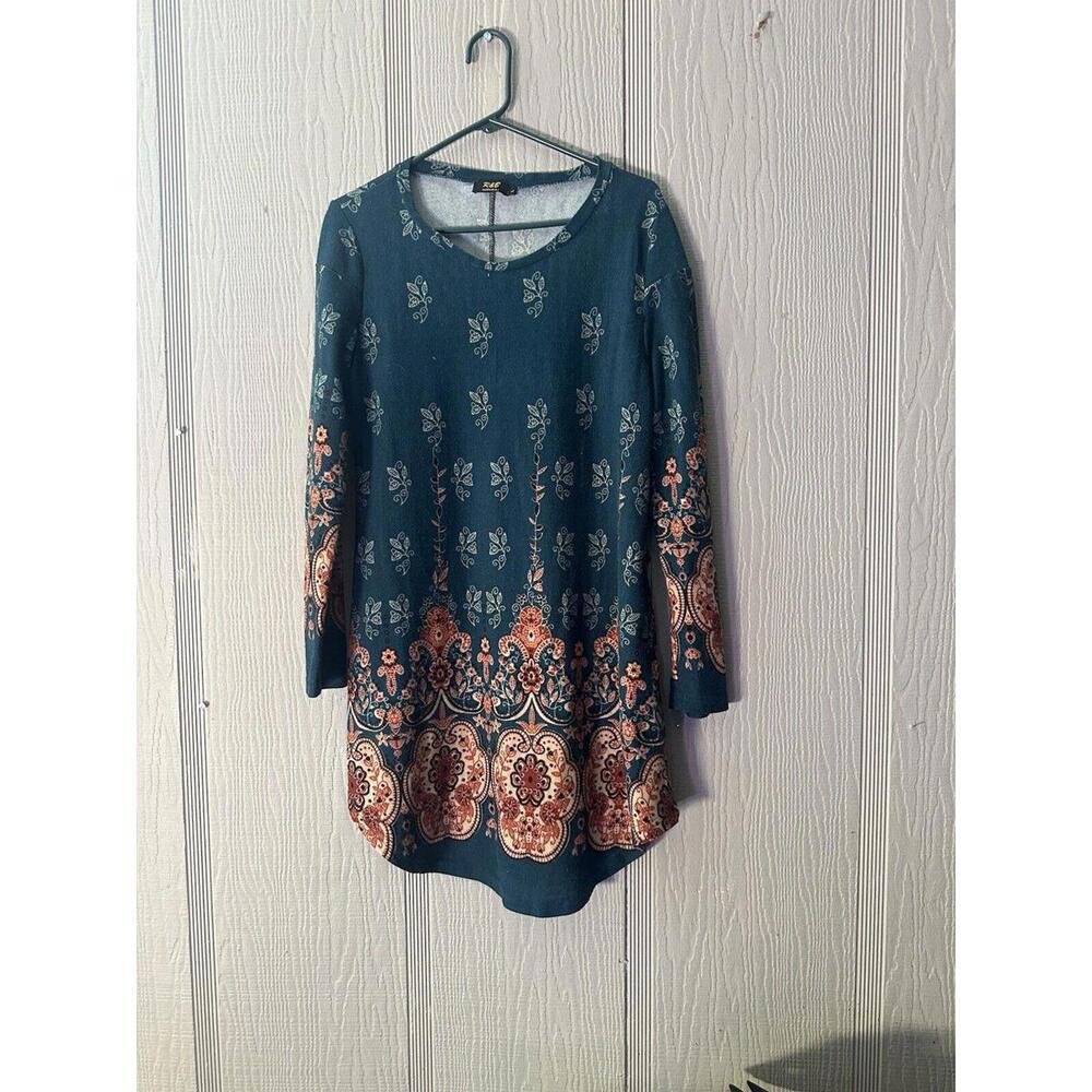 R & B Collection Sweater Dress Size Large Boho